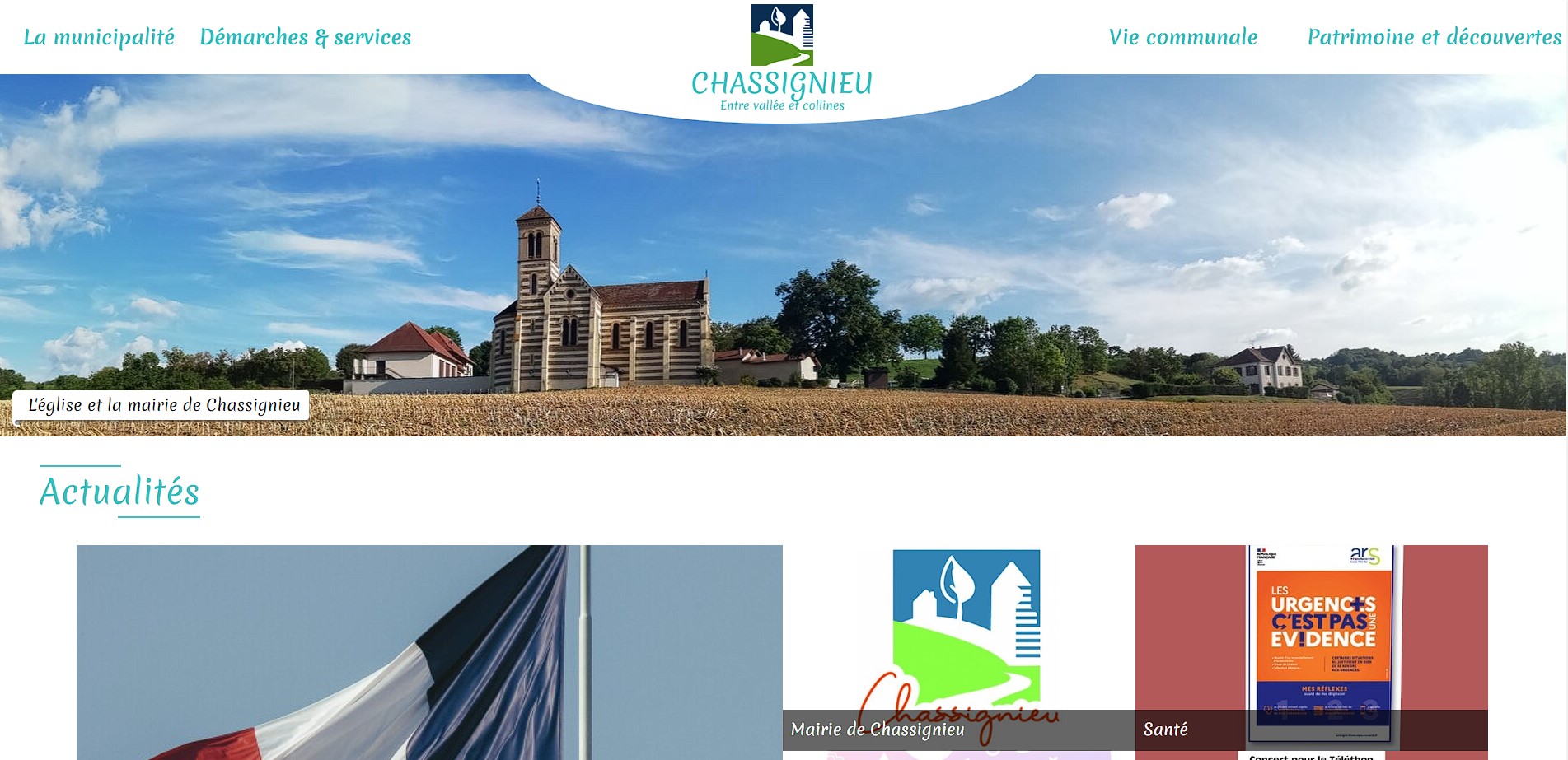 Site internet de la commune de chassignieu en Isère